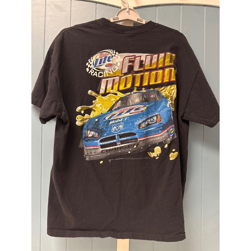 Kurt Busch #2 Miller Lite NASCAR Racing Graphic Print T Shirt Hanes Beefy-T L/XL